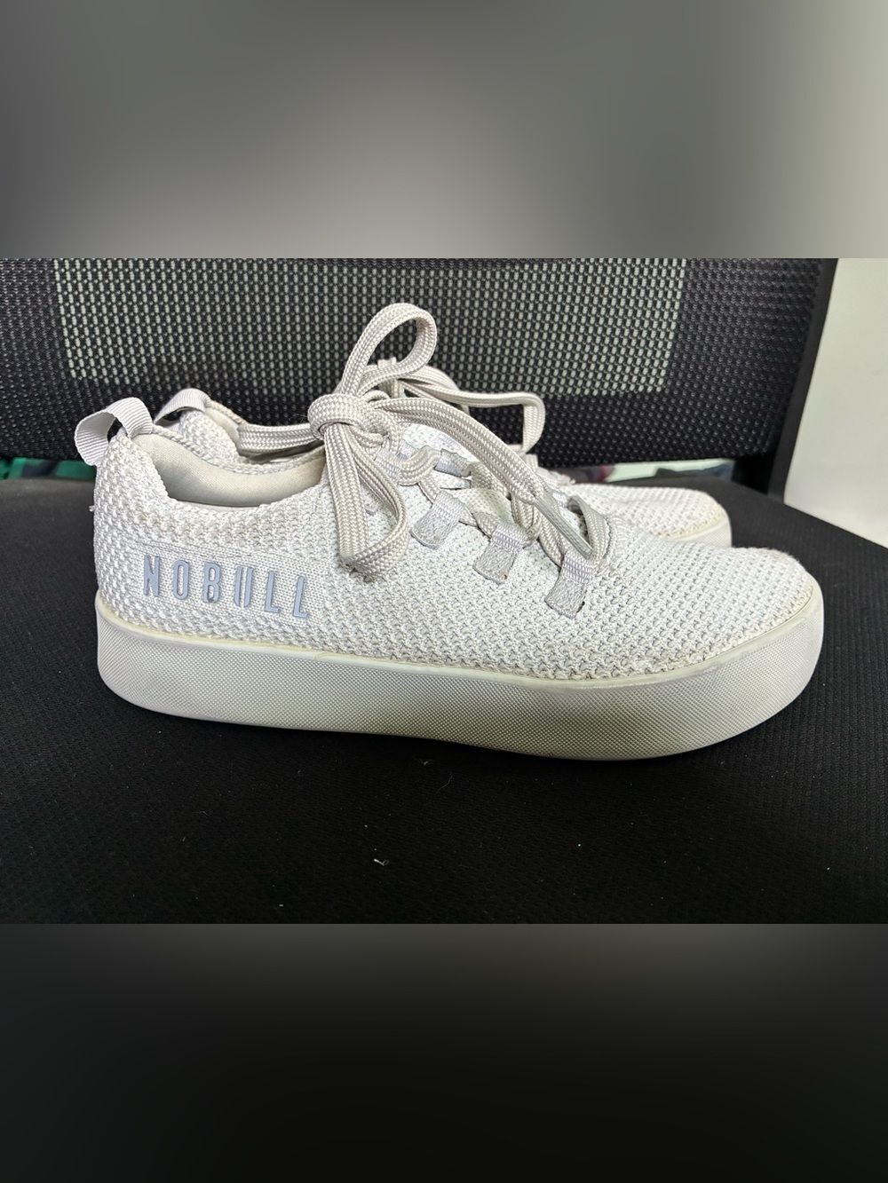 NOBULL Womens Recs Knit Training Shoes White Low Top Crossfit Sneaker Size 7